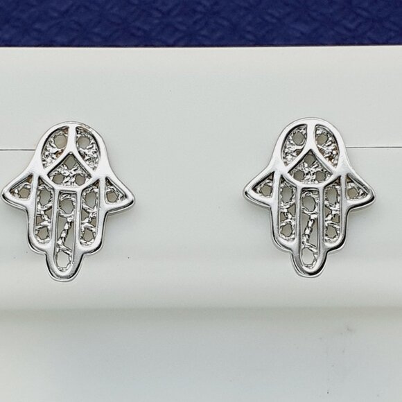 925 Sterling Silver CZ Stud Earrings for Women/Girl, US925P1012 - Picture 2 of 11